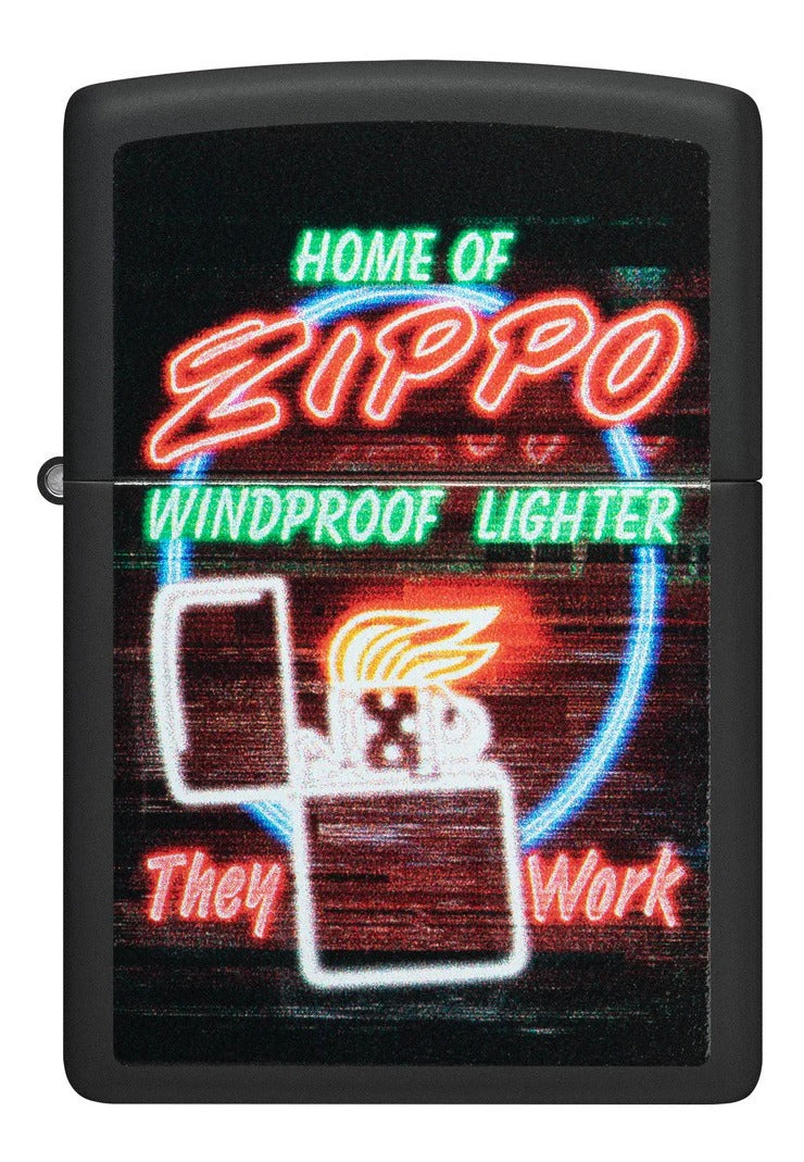 Zippo Black Matte Neon