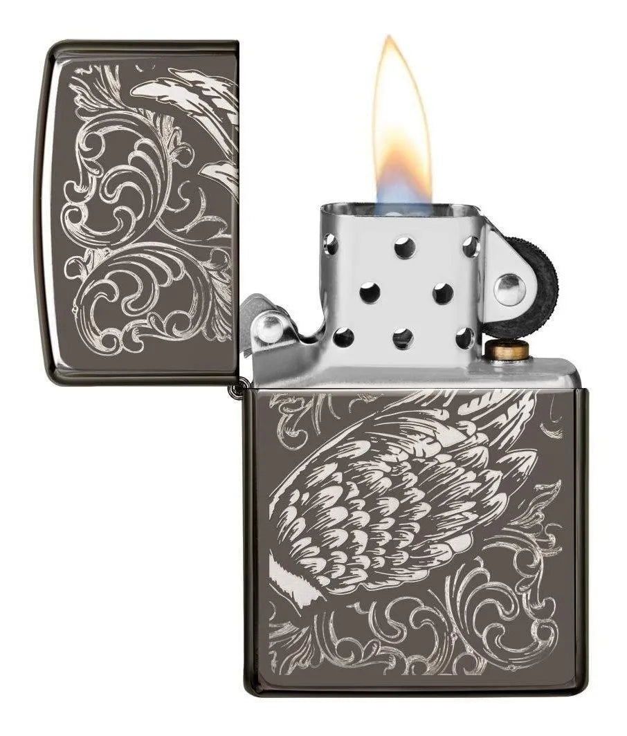 Filigree Flame and Wing Design