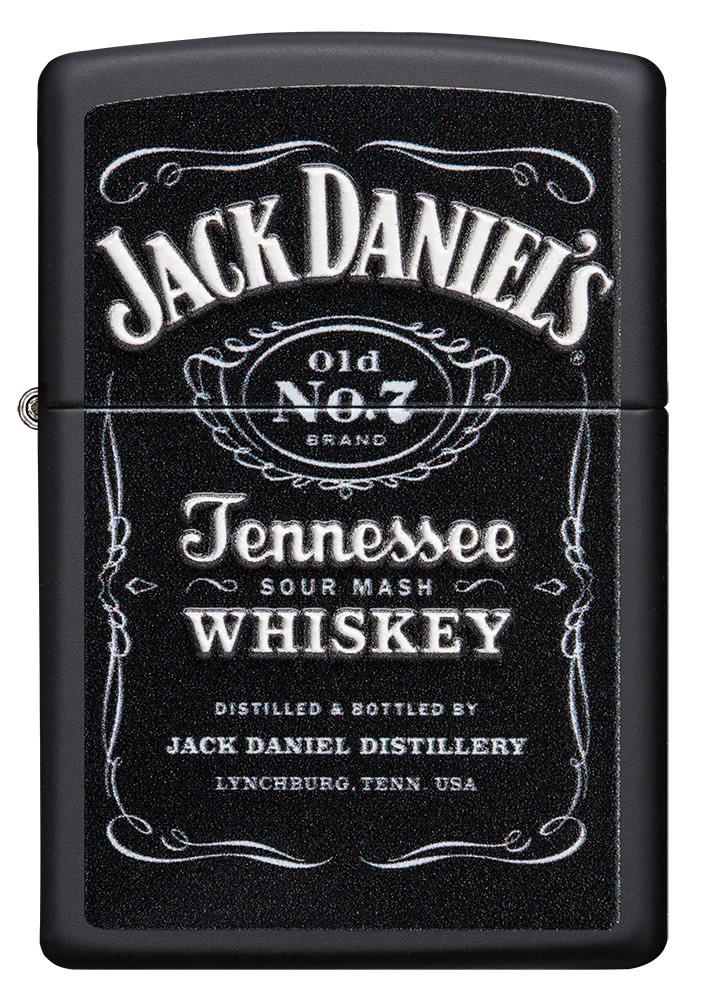 Front of Jack Daniel's?? Texture Print Black Matte Windproof Lighter