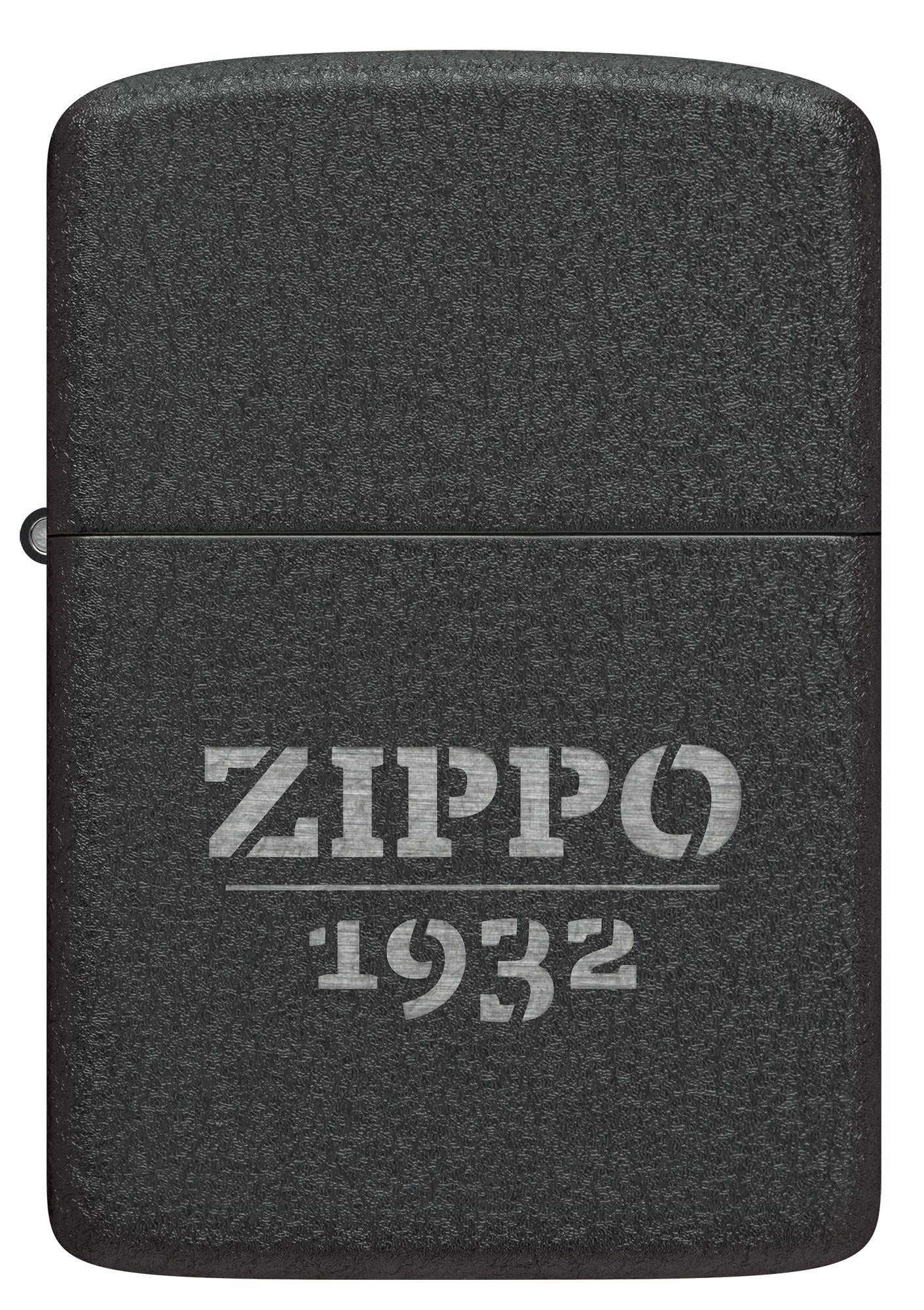 Front view of Zippo Design 1941 Replica Black Crackle?? Windproof Lighter.