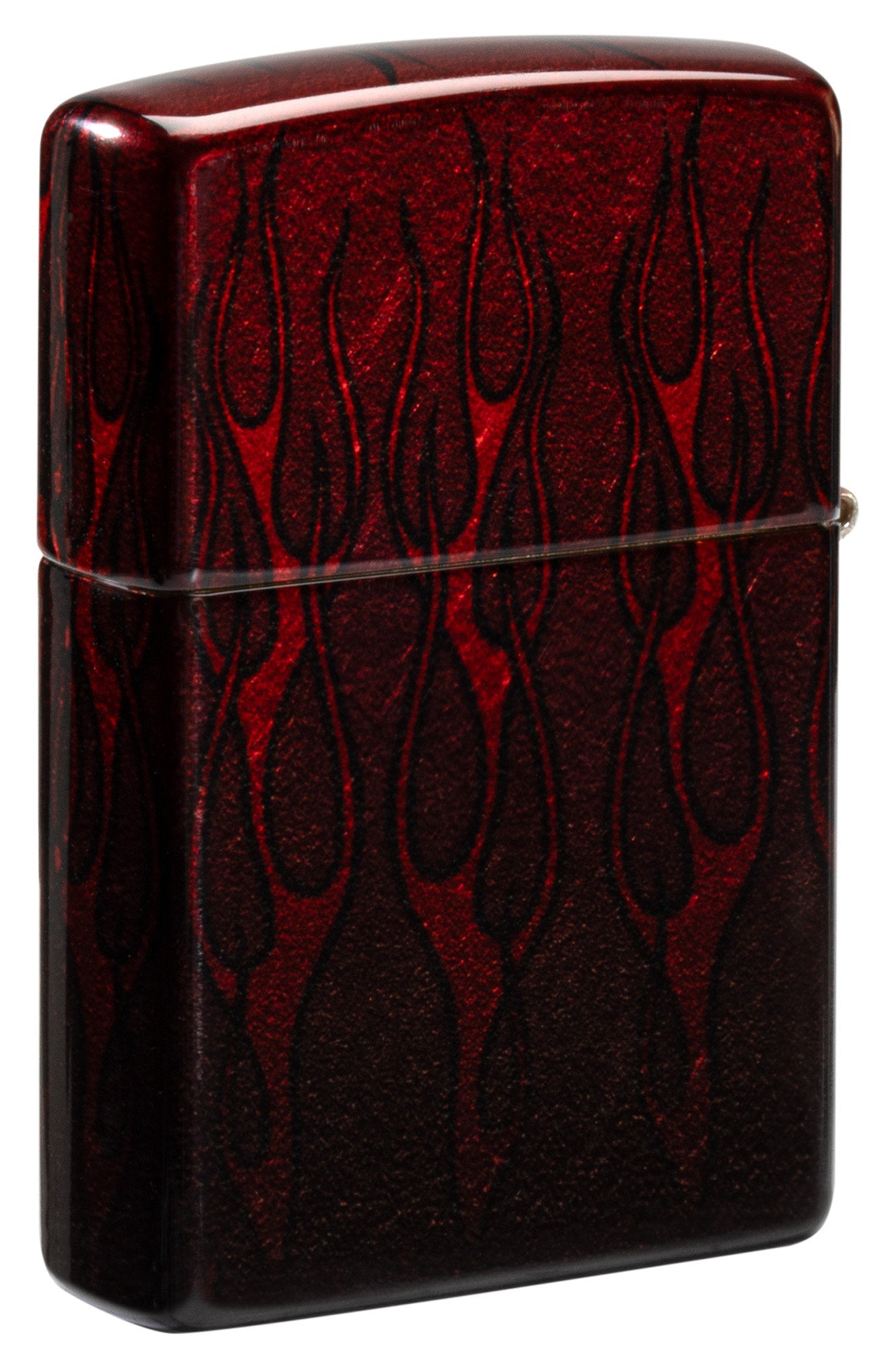 Back view of Zippo Harley-Davidson?? 540 Tumbled Brass Windproof Lighter standing at a 3/4 angle.