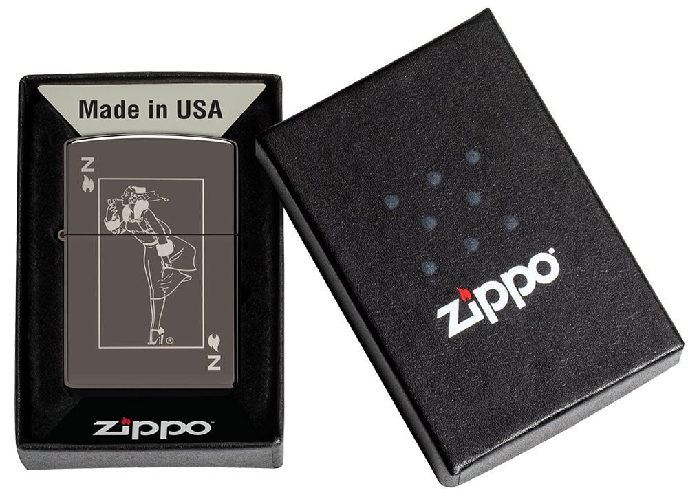 Windy Design Card Black Ice?? Windproof Lighter in its packaging.