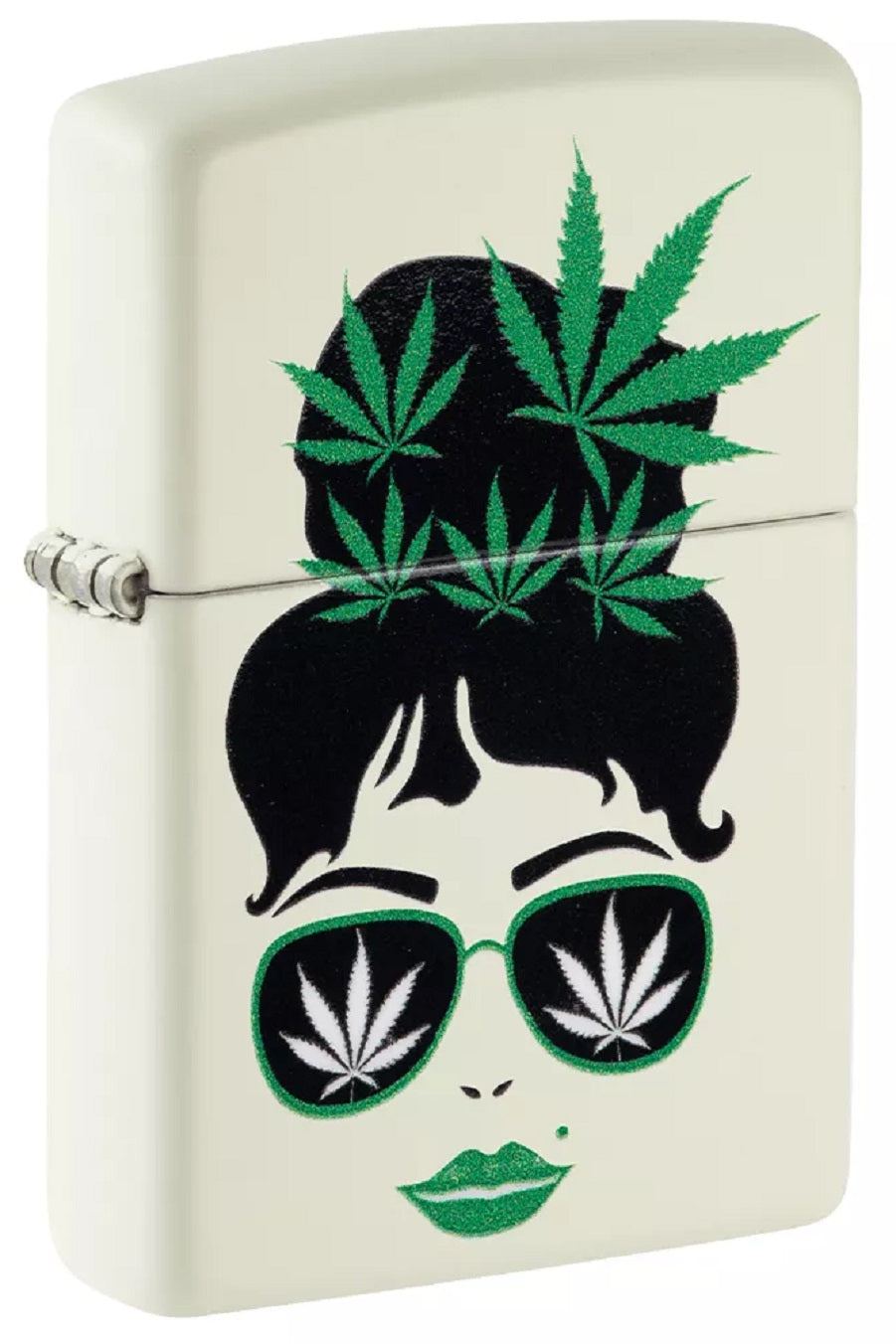 Lady With Weed Leaves