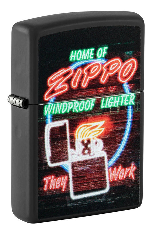 Zippo Black Matte Neon