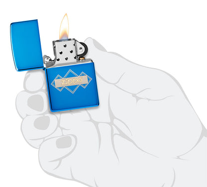 Classic Sky Blue Matte Zippo Logo