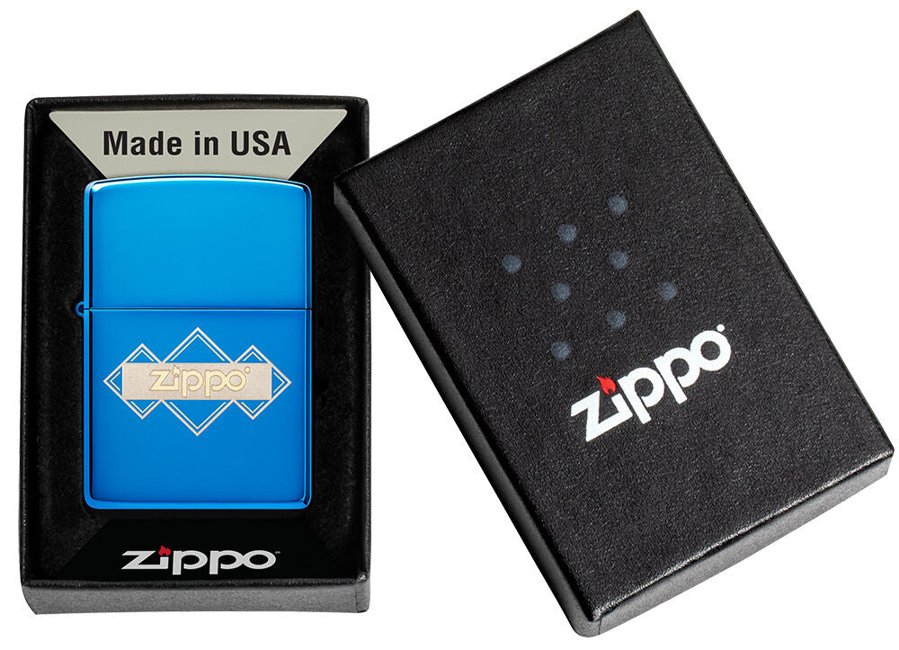 Classic Sky Blue Matte Zippo Logo