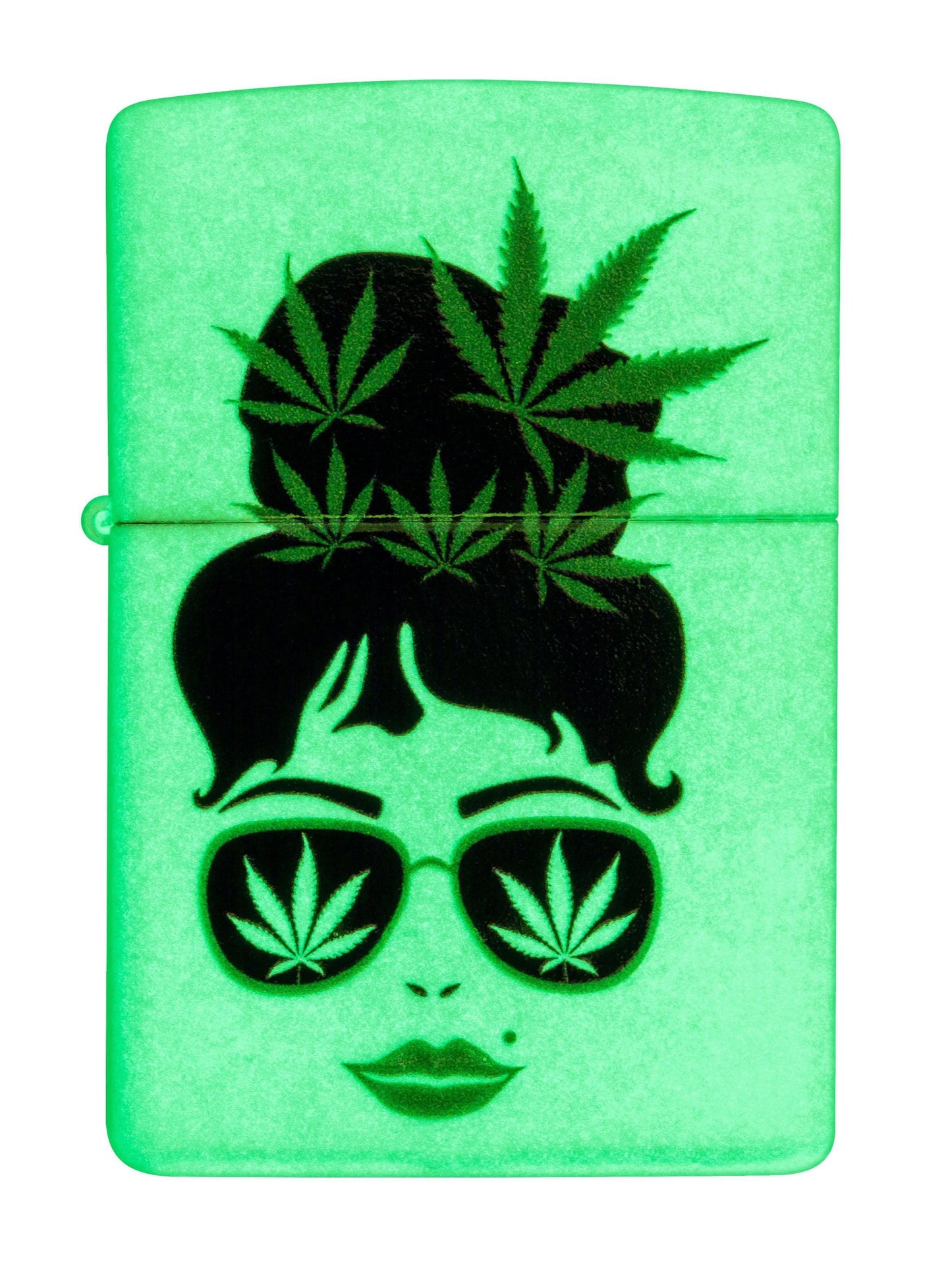 Lady With Weed Leaves