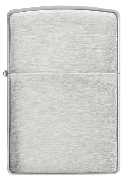 Front view of Armor?? Brushed Sterling Silver Windproof Lighter