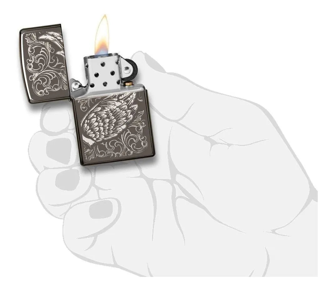 Filigree Flame and Wing Design
