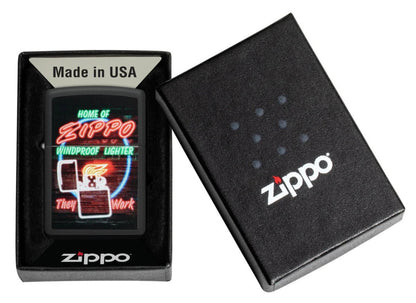 Zippo Black Matte Neon