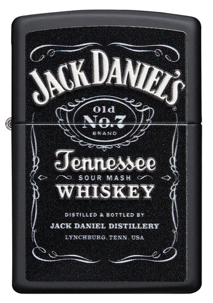 Front of Jack Daniel's?? Texture Print Black Matte Windproof Lighter