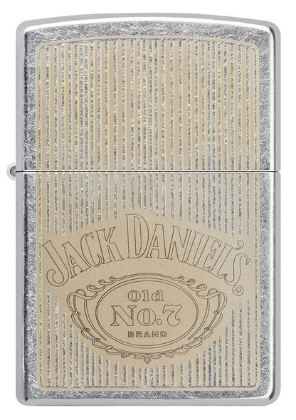 Front shot of Jack Daniel's?? Logo Street ChromeÆ?âº Windproof Lighter.