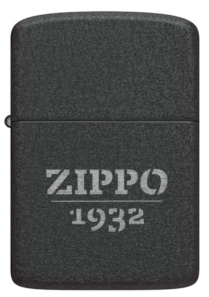 Front view of Zippo Design 1941 Replica Black Crackle?? Windproof Lighter.