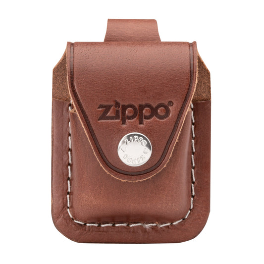 Front image of Brown Lighter Pouch- Loop